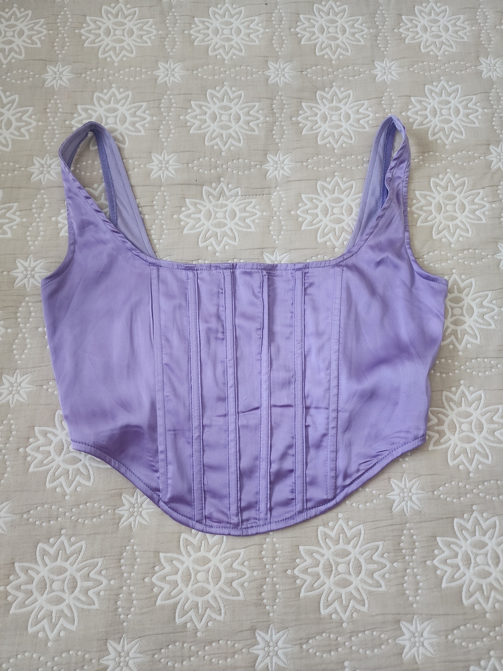 Missguided Lavender Corset Crop Top--Size 2
